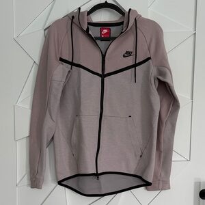 Nike Mauve Zip-Up Hoodie with Black Trim